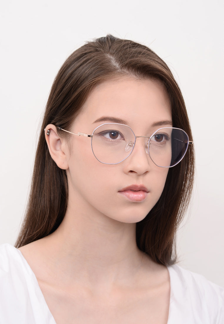 Mixed-Titanium Angular Optical Glasses | JILLSTUART Eyewear